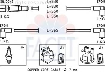 025998031 Lamborghini fios de alta voltagem, kit