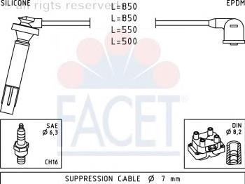 Fios de alta voltagem, kit para Subaru Forester (S12, SH)