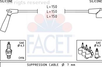 C1162 VALEO fios de alta voltagem, kit