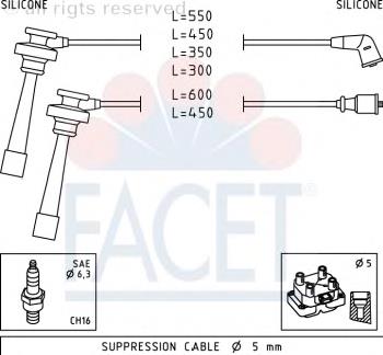 Fios de alta voltagem, kit para Mitsubishi Montero 