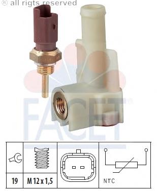 Sensor de temperatura do fluido de esfriamento 71738162 Fiat/Alfa/Lancia