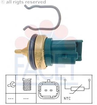 00001338F3 Peugeot/Citroen sensor de temperatura do fluido de esfriamento