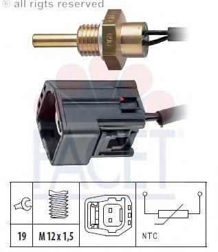 Sensor de temperatura do fluido de esfriamento para Volvo S70 (LS, LT)