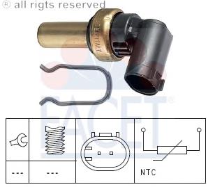 Sensor de temperatura do fluido de esfriamento para Opel Insignia (G09)