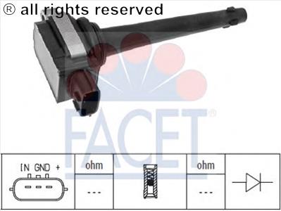 9.6389 Facet bobina de ignição