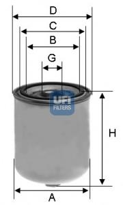 2734400 UFI filtro de secador de ar (separador de umidade e óleo (TRUCK))