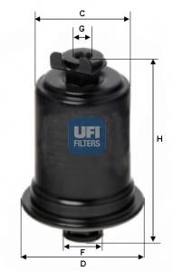 3160800 UFI filtro de combustível