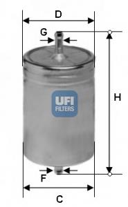 3161100 UFI filtro de combustível