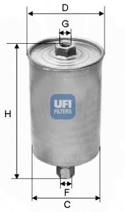 3159400 UFI filtro de combustível