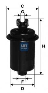 3162800 UFI filtro de combustível