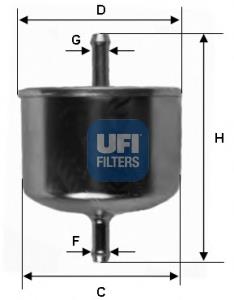 3162600 UFI filtro de combustível