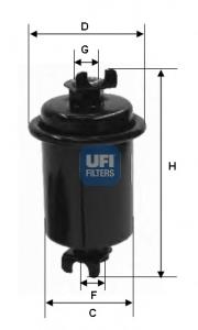 3164300 UFI filtro de combustível