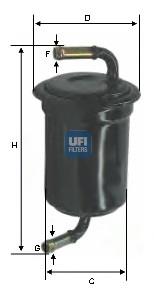 3153300 UFI filtro de combustível