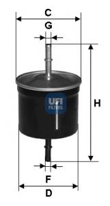 3181100 UFI filtro de combustível