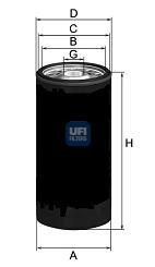 2314400 UFI filtro de óleo