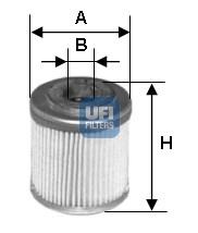 2558800 UFI filtro de óleo