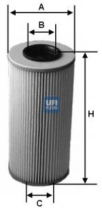 2558700 UFI filtro de óleo