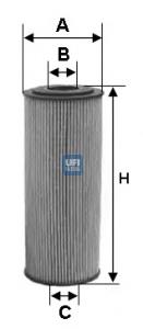 2509500 UFI filtro de óleo