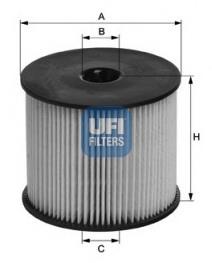 2600300 UFI filtro de combustível