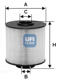 26.017.00 UFI filtro de combustível