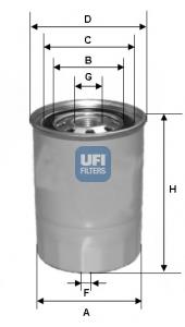2432700 UFI filtro de combustível