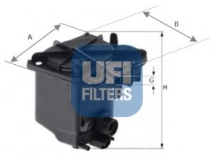 2402700 UFI filtro de combustível
