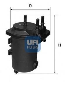 2405200 UFI filtro de combustível