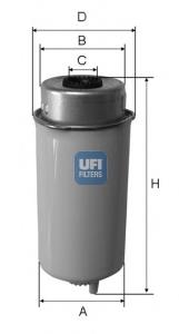 24.457.00 UFI filtro de combustível