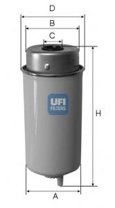 Filtro de combustível 2445800 UFI
