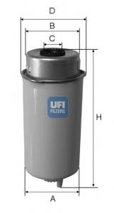 Купить 2445600 UFI Фильтр-отстойник топлива грубой очистки