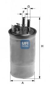 2445000 UFI filtro de combustível