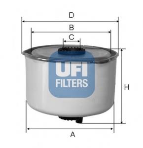 24.454.00 UFI топливный фильтр
