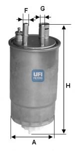 24ONE00 UFI filtro de combustível