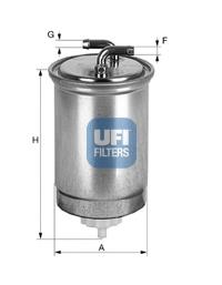 2436500 UFI filtro de combustível