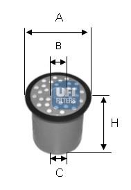 2438800 UFI filtro de combustível