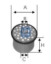 2439000 UFI filtro de combustível