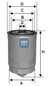 24.350.00 UFI filtro de combustível