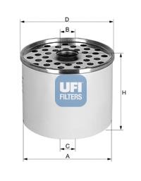2436100 UFI filtro de combustível