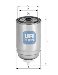 2444400 UFI filtro de combustível