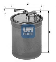 2443700 UFI filtro de combustível