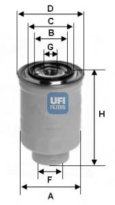 24.413.00 UFI filtro de combustível
