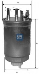2441200 UFI filtro de combustível