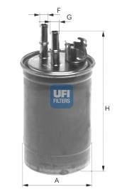 2440900 UFI filtro de combustível