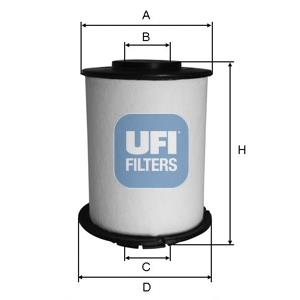 2603300 UFI filtro de combustível