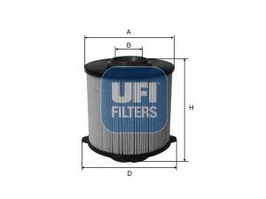 2605800 UFI filtro de combustível