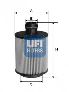 2508800 UFI filtro de óleo