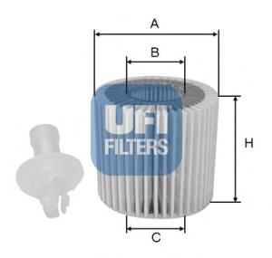 2511600 UFI filtro de óleo
