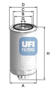 2499901 UFI filtro de combustível