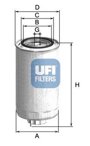 2450000 UFI filtro de combustível