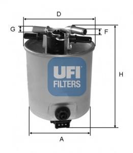 2402501 UFI filtro de combustível
